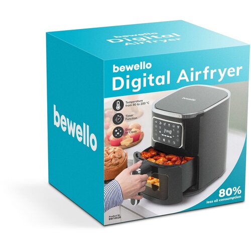 Bewello BW1002B Airfryer 5 L &amp;mdash; friteza na vrući zrak, 1450 W Slike
