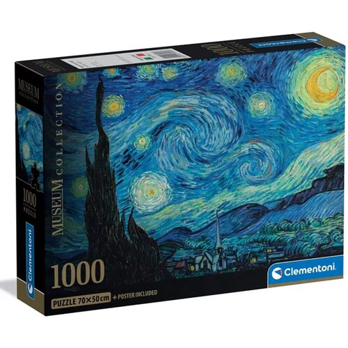 Clementoni Muzejska zbirka: Van Gogh - Zvezdna noč HQC 1000-delna sestavljanka s posterjem - Cene