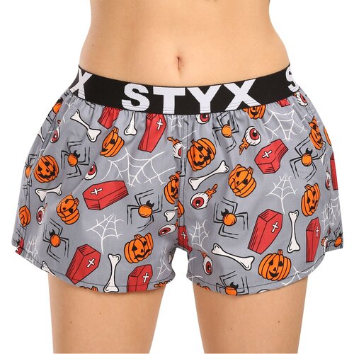 STYX Women's Boxer Shorts Art Sports Rubber Halloween Coffins Slike