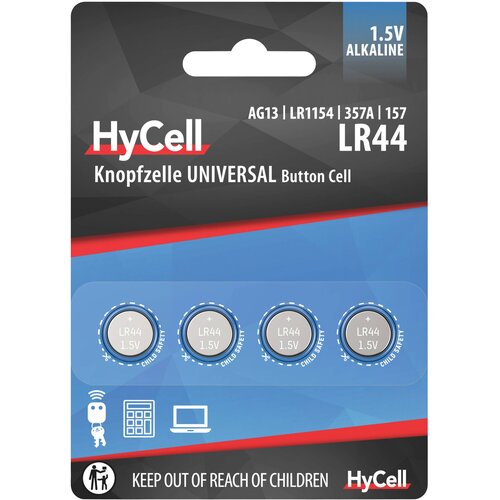 Hycell Gumbna baterija LR 44 alkalij-manganova Ansmann AG13 140 mAh 1.5 V 4 kos, (20430507) Slike