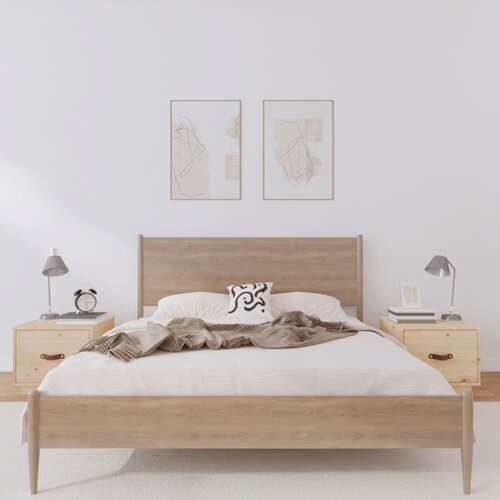VidaXL Nočna omarica 2 kosa 40x34x35 cm trdna borovina Slike
