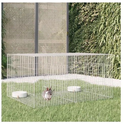  2-delna ograda za zajce 110x79x54 cm pocinkano železo