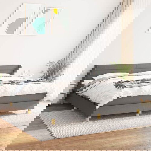  The Living Store Box spring postelja z vzmetnico temno siva 180x200 cm blago - Box Spring Postelja, (21441398) Slike