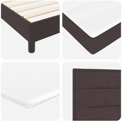 Box spring krevet Tamno smeđa 120 x 190 cm tkanina Slike