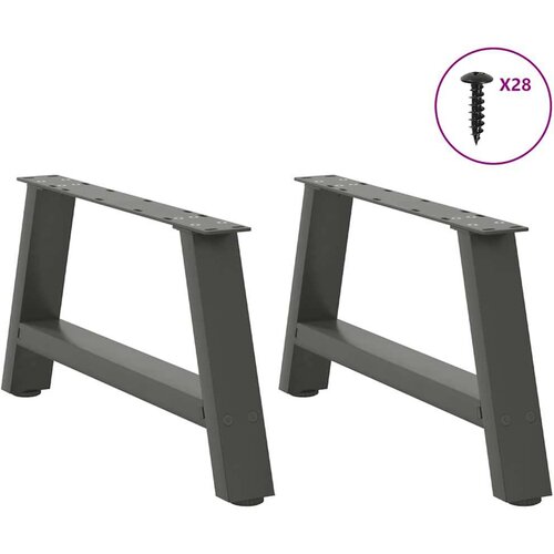  Noge stolića za kavu A-oblika 2 kom antracit 60x(30-31)cm čelik Slike