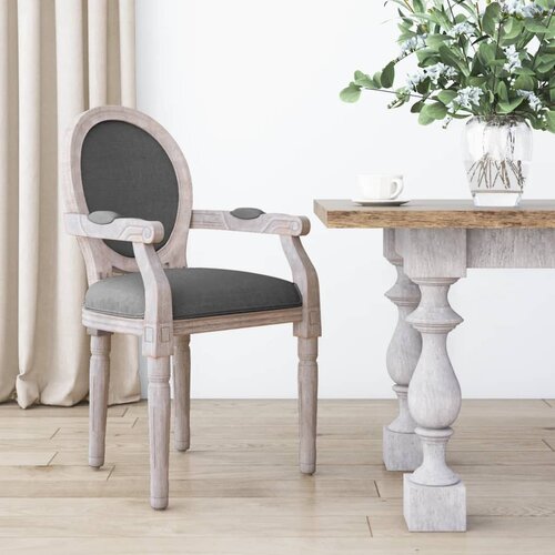 vidaXL Blagovaonska stolica tamnosiva 54 x 56 x 96 5 cm od tkanine Cijene