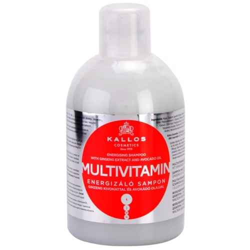 Kallos Cosmetics multivitamin šampon za suhe in poškodovane lase 1000 ml za ženske