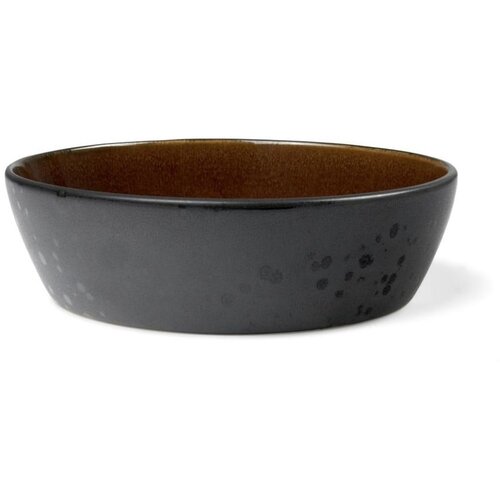Bitz Črna keramična skleda z notranjo glazuro v oker barvi Mensa, premer 18 cm Cene
