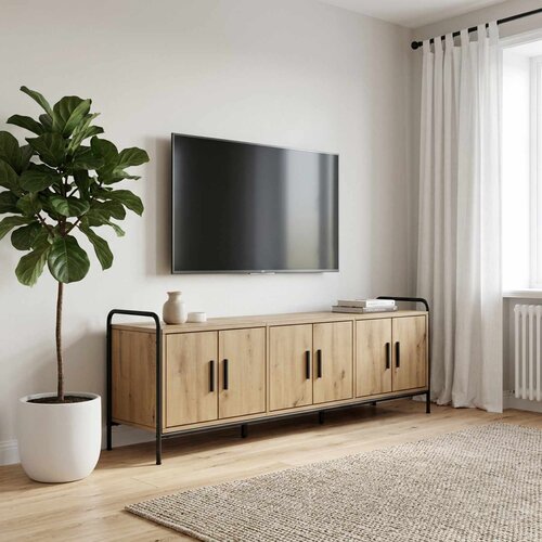  TV ormar 146 x 33 x 50 cm Hrast artisan Konstruirano drvo Slike