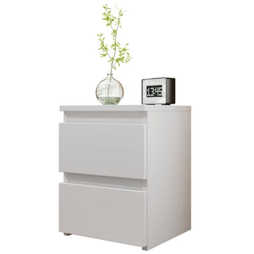  Noćni stočić MALWA 40x30 cm, sjajna bela Slike