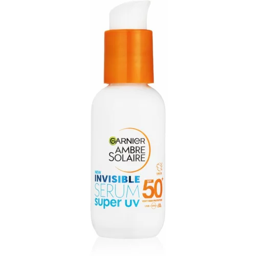 Garnier Ambre Solaire Super UV Invisible Serum SPF50+ serum za zaščito obraza pred soncem 30 ml unisex