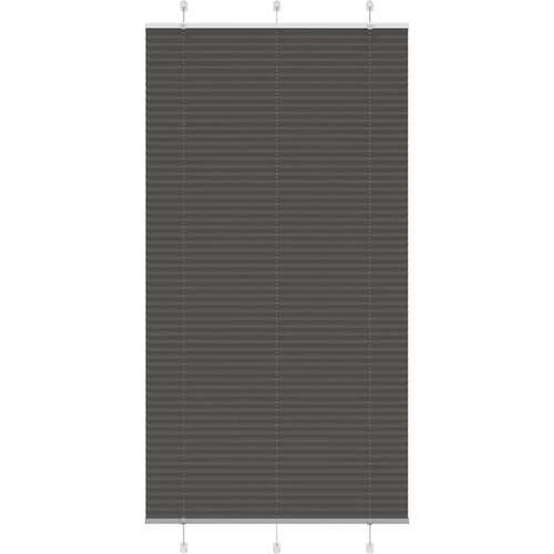 VidaXL Plisirana roleta crna 105x200 cm &amp;scaron;irina tkanine 104,4 cm Slike