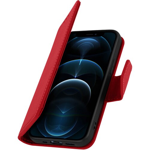 AVIZAR Denarnica etui za iPhone 12 Pro Max iz premium usnja s funkcijo stojala, Rdeča, (5000189885) Cene