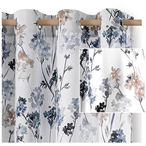 Restilo Bijela/svijetlo plava zavjesa za djelomično zamračenje 135x250 cm Solkone – Cijene