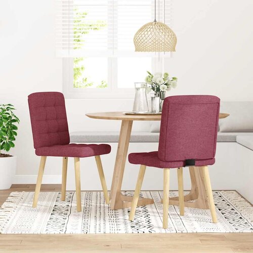 Maison Chic Jedilni stoli - Vzorci stoli 2 kosa vinsko rdeče blago A606, (22032259) Cene