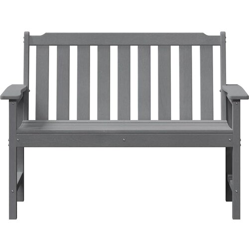  Vrtna klupa Svijetlo siva 120 x 59 x 88 cm HDPE Slike