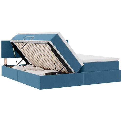  Krevet s od storage s madracem Tamno plava 90 x 200 cm Slike