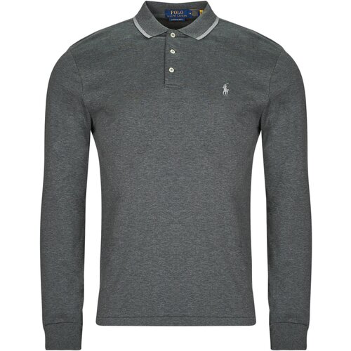 Polo Ralph Lauren Polo majice dolgi rokavi POLO COUPE DROITE AJUSTEE EN PIMA COTON Siva Slike