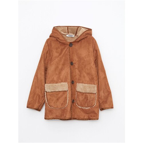 LC Waikiki LCW Kids Hooded Suede Look Boy's Coat Slike