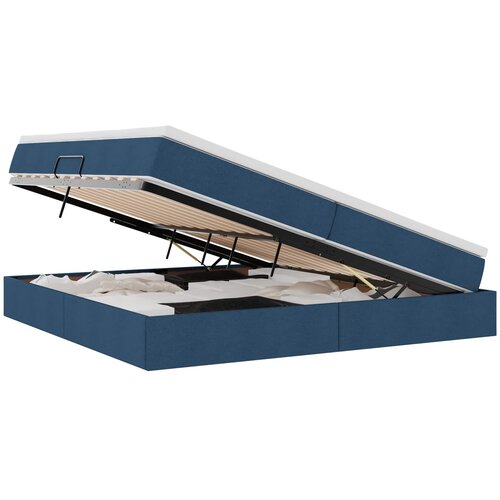  s madracem i skladi&amp;scaron;tem Plava 200 x 200 cm Poliester Slike