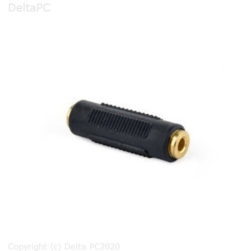 Audio adapter spojnik 3.5mm f to 3.5mm f GEMBIRD A-3.5 FF-01 BLACK Slike