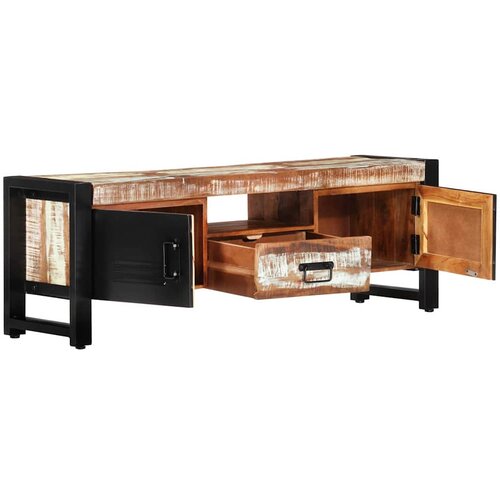  TV ormarić 120 x 30 x 40 cm od masivnog obnovljenog drva &amp;Scaron;arena Slike