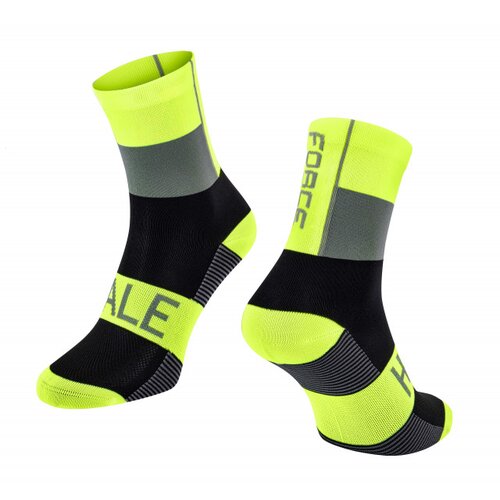 Čarape FORCE HALE fluo-crno-sive S-M 36-41 Cene