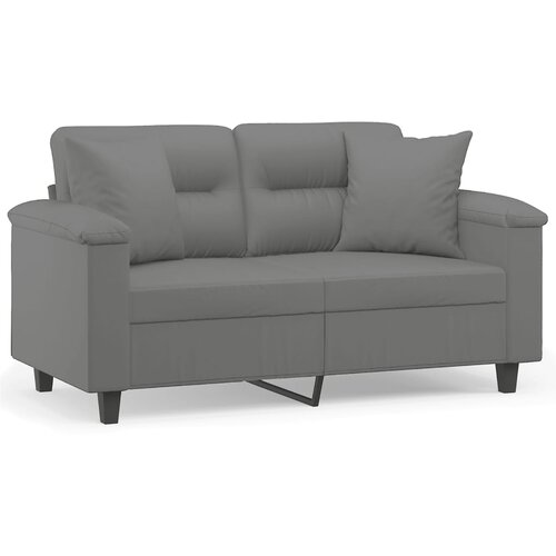 Maison Chic kavč - Sofa - Kanape dvosed z blazinami temno siv 120 cm tkanina iz mikrovlaken, (21727617) Cene
