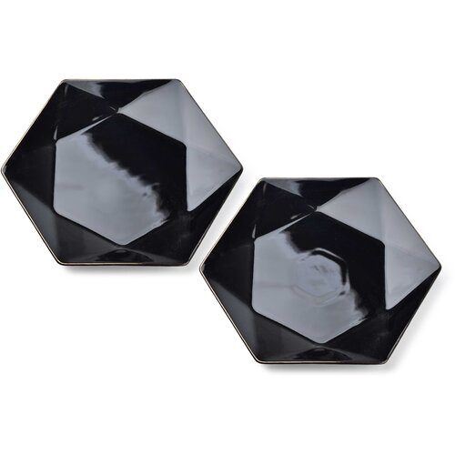 Mondex Ralph Black Komplet 2 Ploščatih Krožnikov 32,5 X 28,5 Cm X V 3 Cm, (21567781) Cene