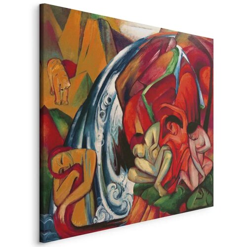  Slika - Franz Marc – The waterfall (Women under a waterfall) 80x80 Na talijanskom platnu Cene