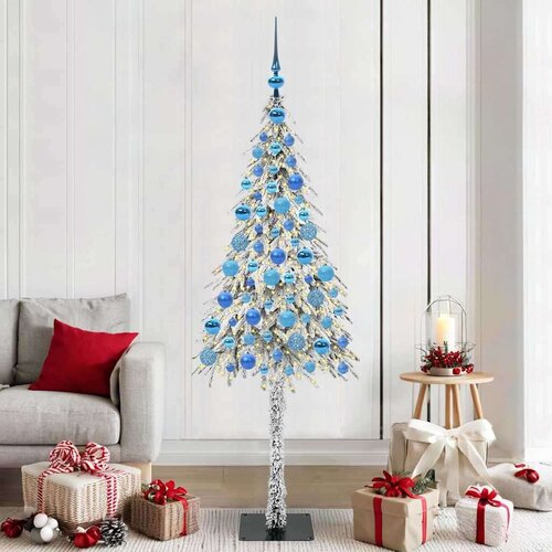 vidaXL Božićno drvce s 300 LED svjetlima Bijelo 180 cm PE i čelik Cijene