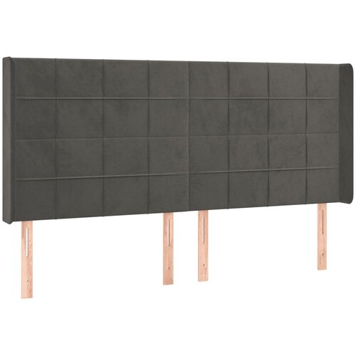  LED uzglavlje tamnosivo 203 x 16 x 118/128 cm bar&amp;scaron;unasto Slike