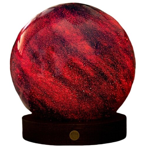 Gingko LED namizna svetilka v temni naravni barvi s steklenim senčilom (vi&amp;scaron;ina 13 cm) Galaxy Breeze &amp;ndash; Slike