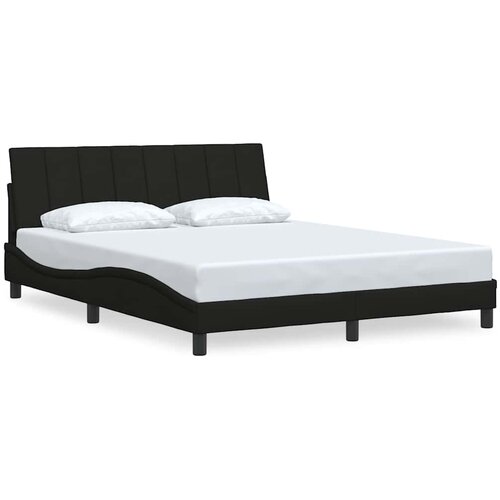  Okvir za krevet bez madraca Hanko crni 160x200 cm od tkanine Slike