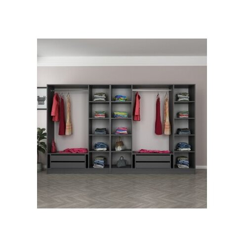 Hanah home Ormar Kale 315x190x52cm Crni Slike