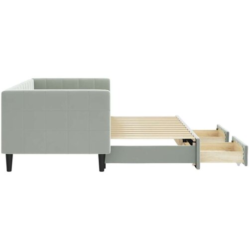 VidaXL dnevni krevet na razvlačenje svjetlosivi 80 x 200 cm bar&amp;scaron;unasti Slike