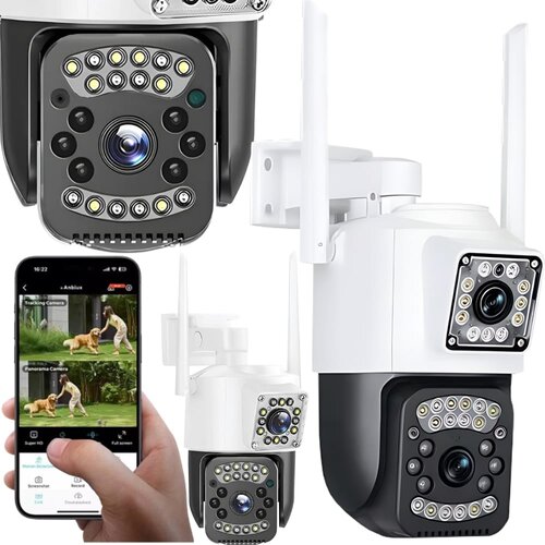 WIFI 4G dvostruka bežična rotacija 6MPX videozapisne kamere IR LED bijela Cijene