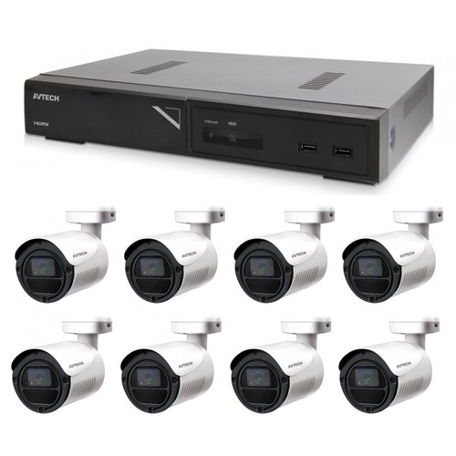 Avtech Komplet kamera 1x NVR AVH2109AX i 8x 2MPX IP Bullet kamera DGM2103SV + 8x UTP kabel 1x RJ45 - 1x RJ45 Cat5e 15m! Cijene
