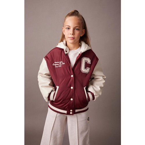 Defacto girl&amp;#039;s water repellent removable hooded bomber coat Slike