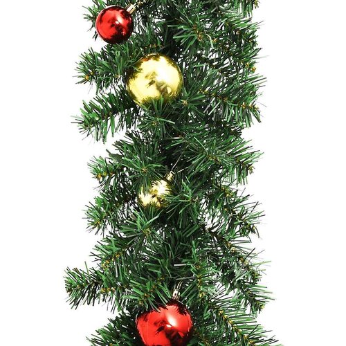 VidaXL Božićna girlanda ukra&amp;scaron;ena kuglicama i LED žaruljama 20 m Slike