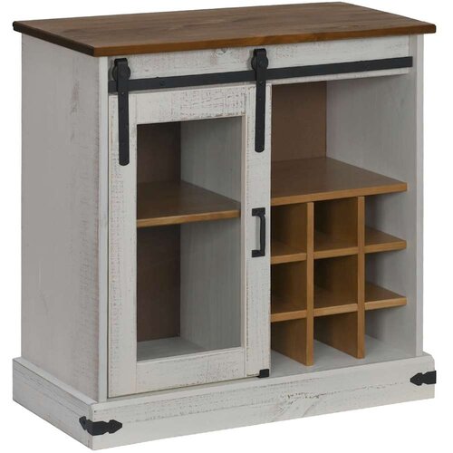 Maison Chic Komoda - Predalnik HALDEN z drsnimi vrati Bela 80x40x80 cm Masivni les, (21719741) Cene