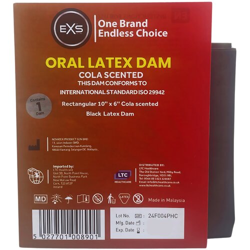 EXS Oral Latex Dams Flavoured Cola 1pc Slike