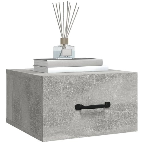  Zidni noćni ormarići 2 kom siva boja betona 35 x 35 x 20 cm Slike