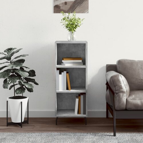 vidaXL Komoda betonsko siva 34,5x32,5x90 cm inženirski les Cene