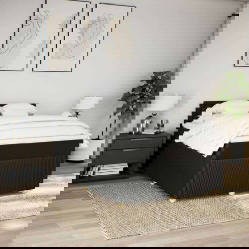 vidaXL Krevet s oprugama i madracem crni 160x200 cm od tkanine Cijene