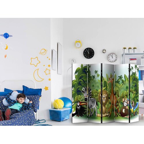 Artgeist Paravan Jungle Animals I, 5-Delni, Dvostranski Slike