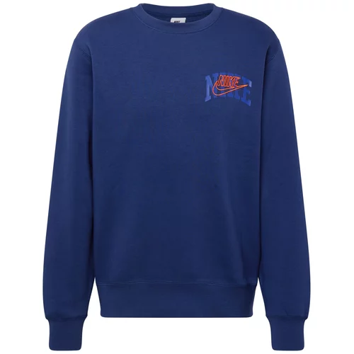 Nike Sportswear Sweater majica 'CLUB BB ARCH GX' plava / tamno plava / tamno narančasta
