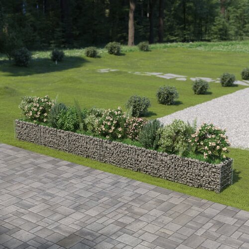 vidaXL Gabionska sadilica od pocinčanog čelika 540 x 50 x 50 cm Cijene