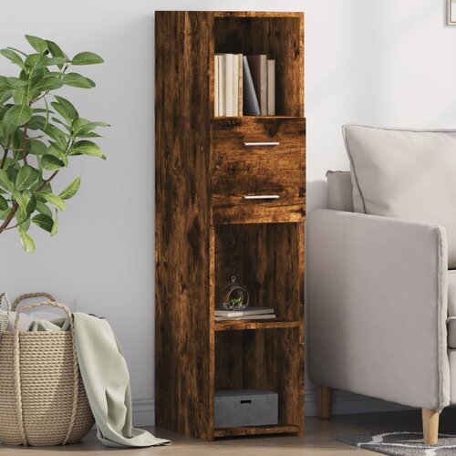 VidaXL Visoka komoda boja hrasta 30 x 42,5 x 124 cm konstruirano drvo Slike