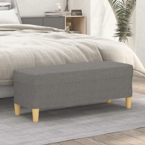 VidaXL Klupa tamnosiva 100 x 35 x 41 cm od tkanine Slike